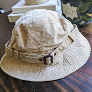 Club Monaco Bucket Hat with Leather Buckle
